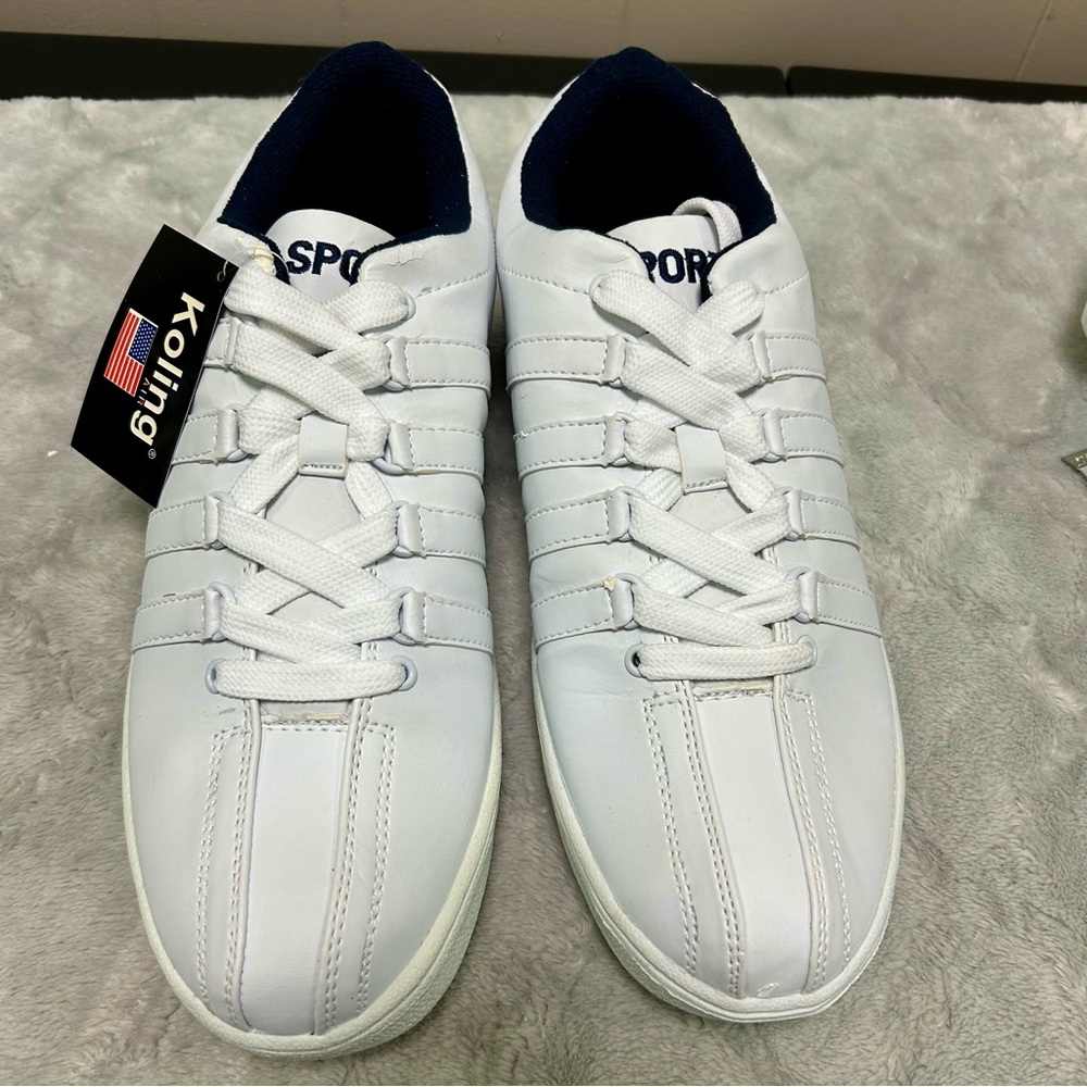 Koling Air Sz 11 White Leather Athletic Shoes NWT